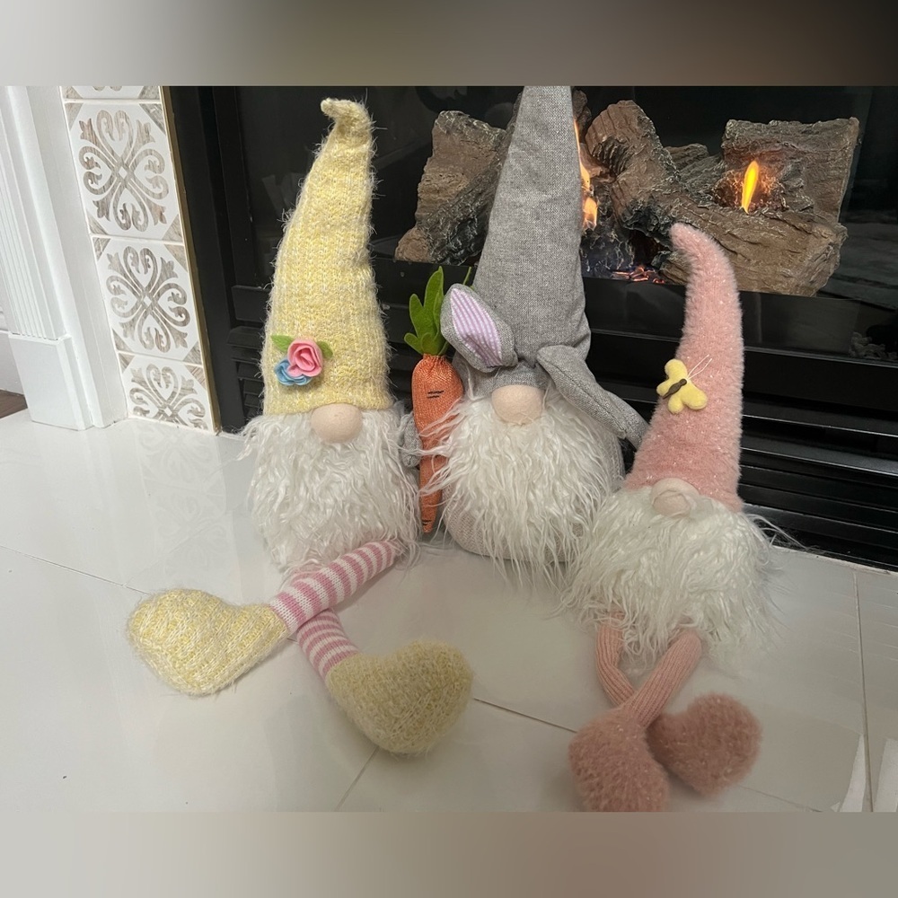 Three Springy Cute Gnomes